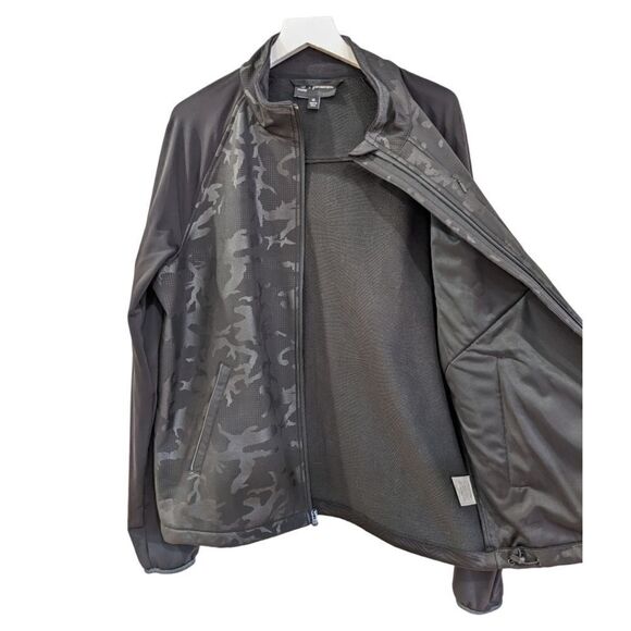 Betabrand x MPG Mens Black Camo Soft Shell Zip up Jacket Size XL LIKE NEW - Picture 4 of 8